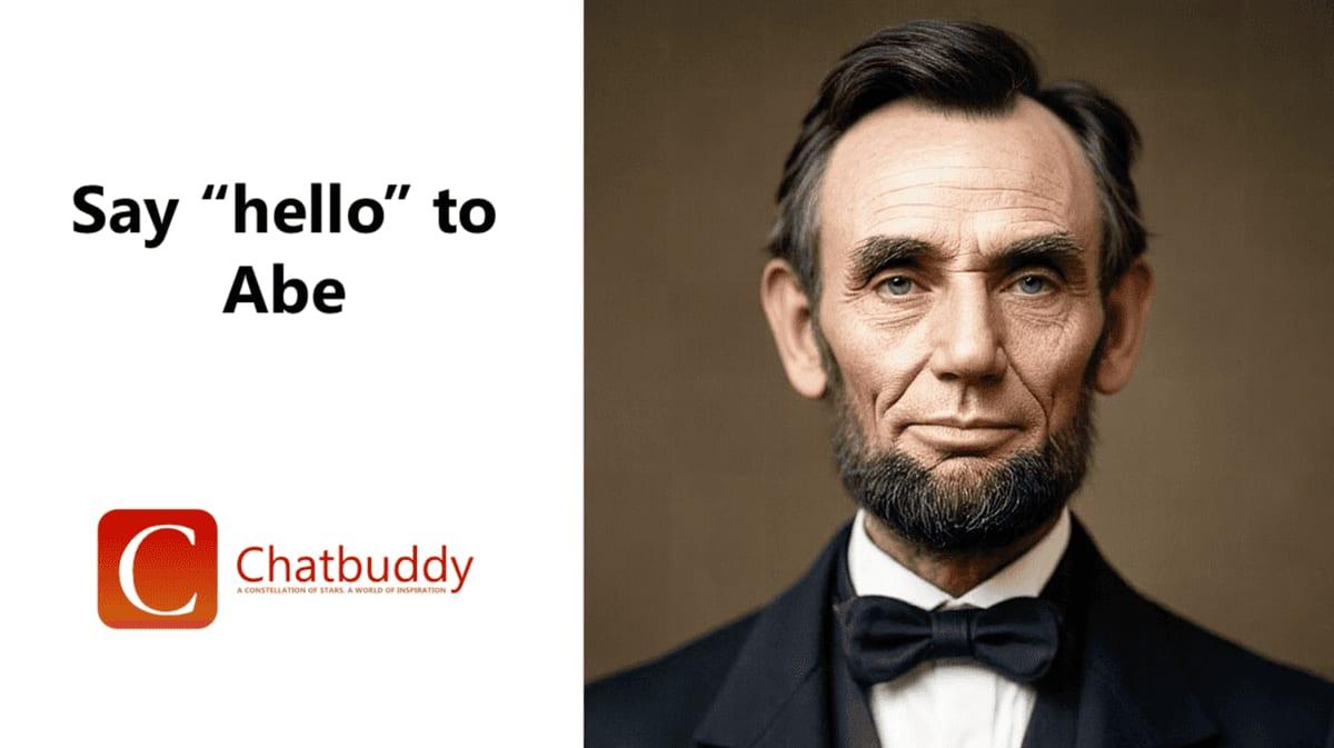 Chatbuddy's Abe, the AI persona modelled on Abraham Lincoln