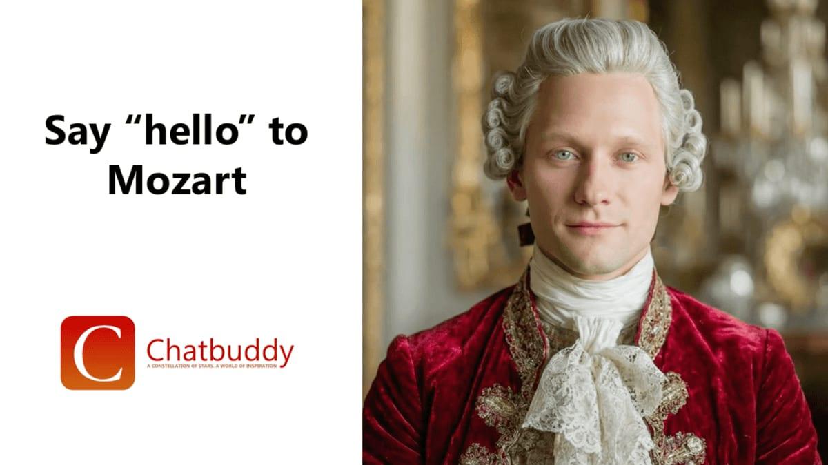 Chatbuddy's Mozart, the AI persona modelled on Wolfgang Amadeus Mozart